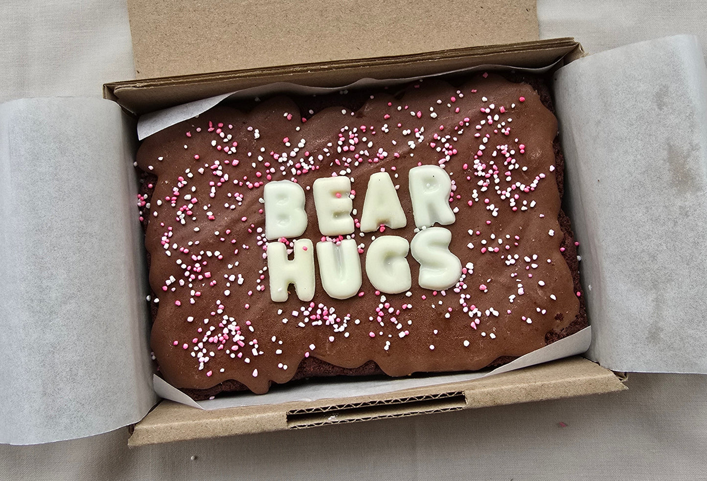 Mothers Day Custom Message Brownie with Sprinkles