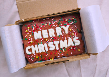 Christmas Custom Brownie with sprinkles