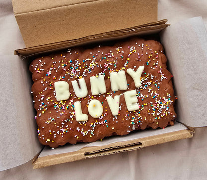 Easter Custom Message Brownie with Sprinkles