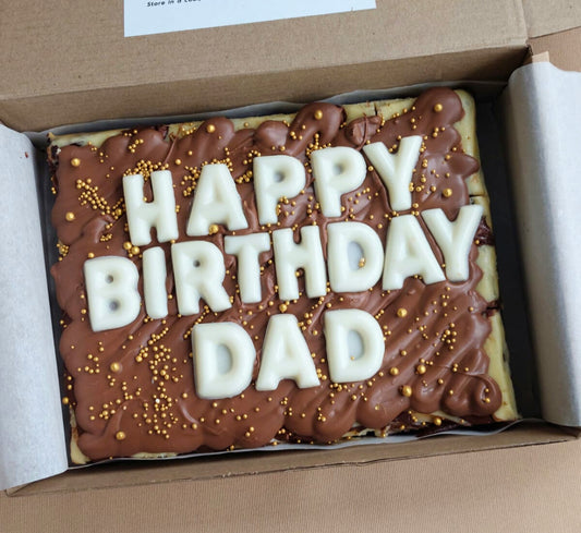 Custom Message Brownie with Sprinkles